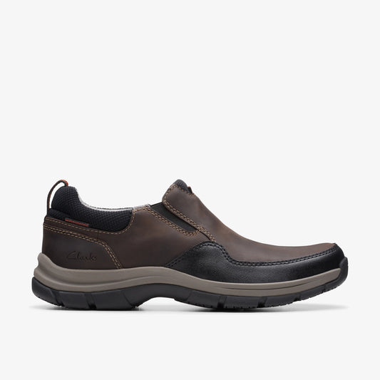 Zapatos Casual De La Marca Clarks  Para Hombre Modelo Walpath Step Dark Brown Lea En Color Marrón