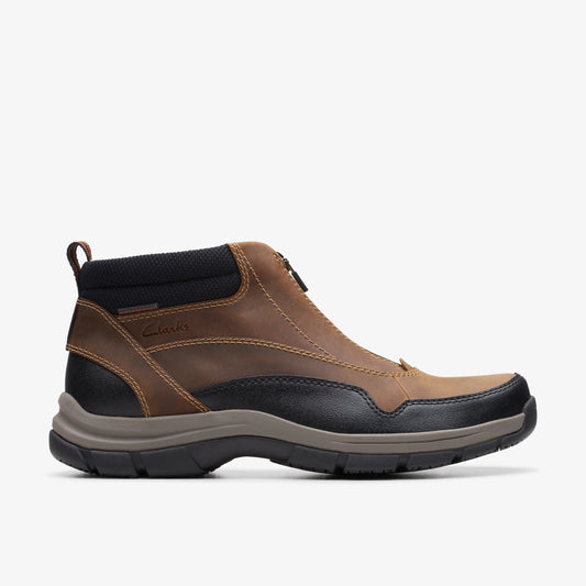 Botas De La Marca Clarks  Para Hombre Modelo Walpath Zip Dark Tan Lea En Color Beige