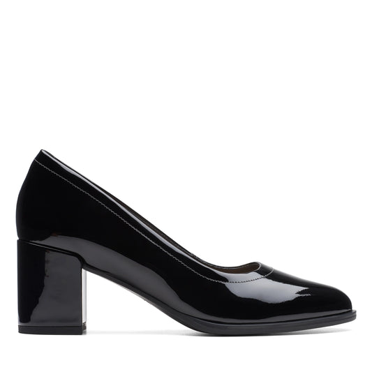 Zapatos De Vestir De La Marca Clarks  Para Mujer Modelo Freva55 Court Black Pat En Color Negro
