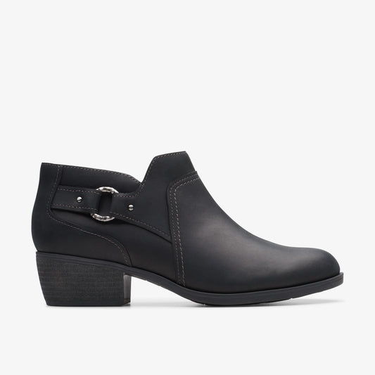 Botas De La Marca Clarks  Para Mujer Modelo Charlten Grace Black Oily Lea En Color Negro