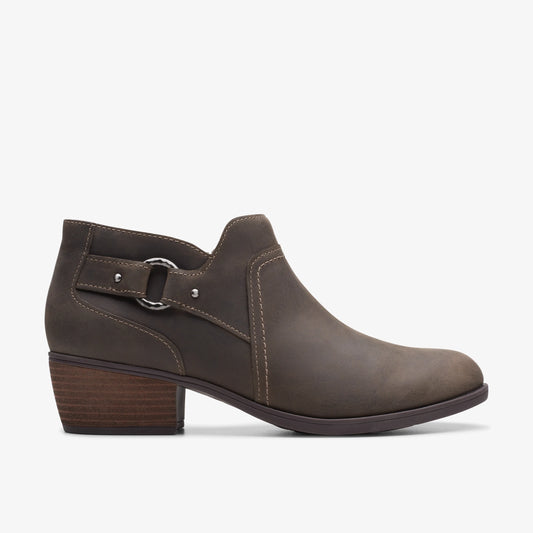 Botas De La Marca Clarks  Para Mujer Modelo Charlten Grace Taupe Oily Lea En Color Beige