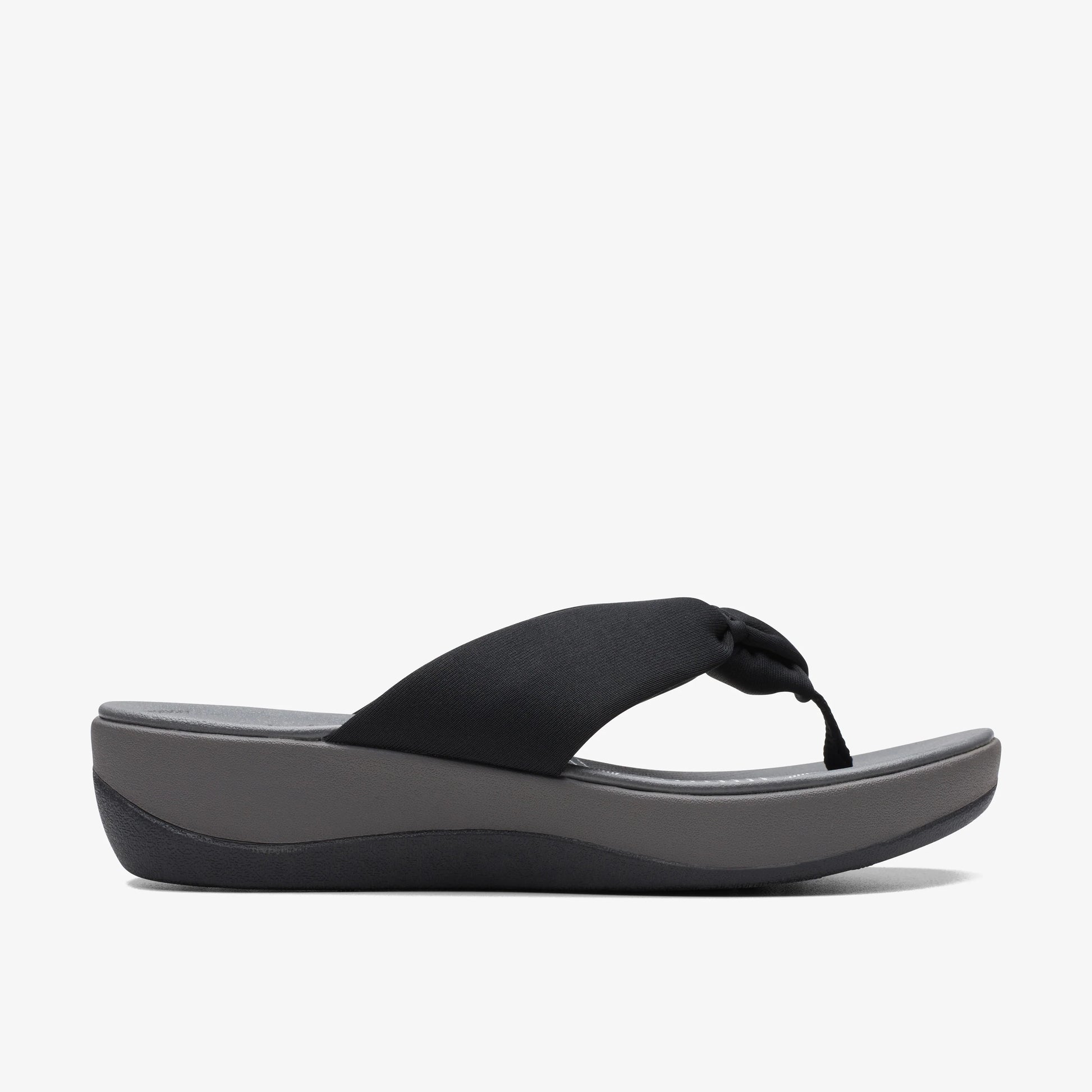 Sandalias De La Marca Clarks  Para Mujer Modelo Arla Glison 2 Black Fabric En Color Negro