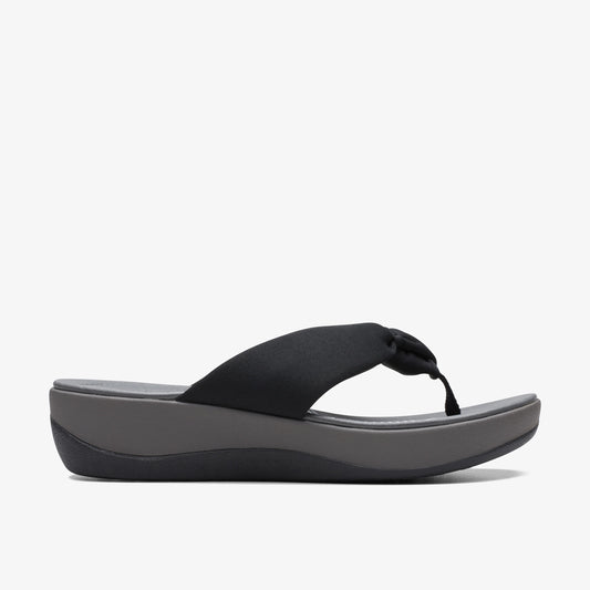 Sandalias De La Marca Clarks  Para Mujer Modelo Arla Glison 2 Black Fabric En Color Negro