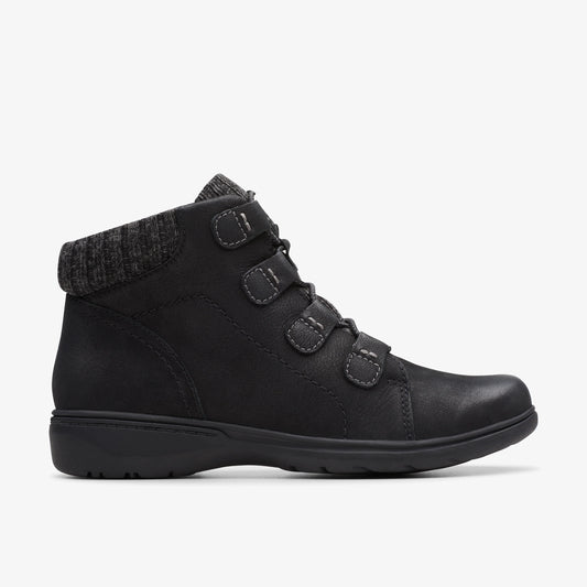 Botas De La Marca Clarks  Para Mujer Modelo Carleigh Jade Black Nubuck En Color Negro