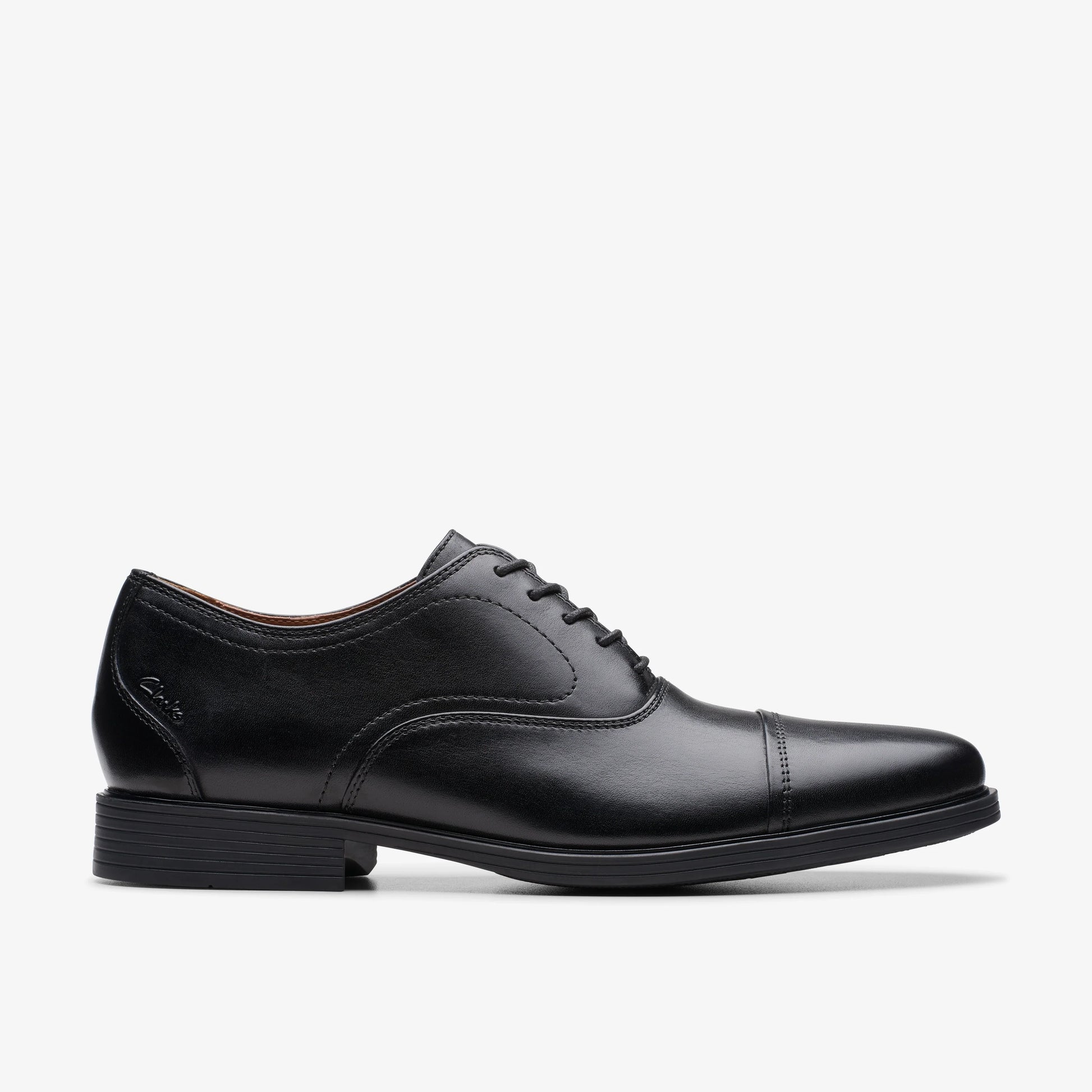 Zapatos De Vestir De La Marca Clarks  Para Hombre Modelo Whiddon Ox Black Leather En Color Negro