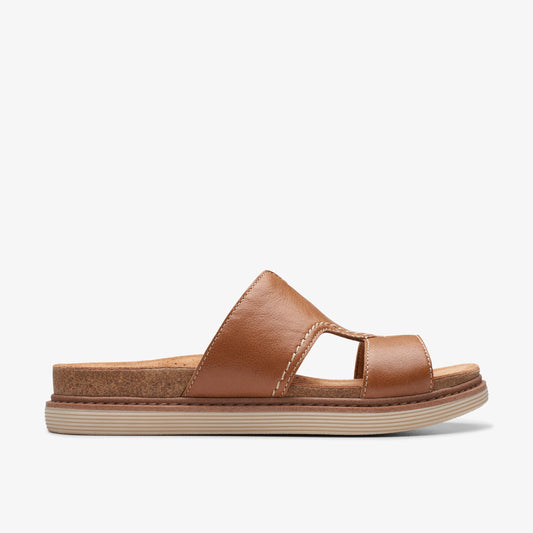 Sandalias De La Marca Clarks  Para Mujer Modelo Arwell Walk Tan Leather En Color Beige