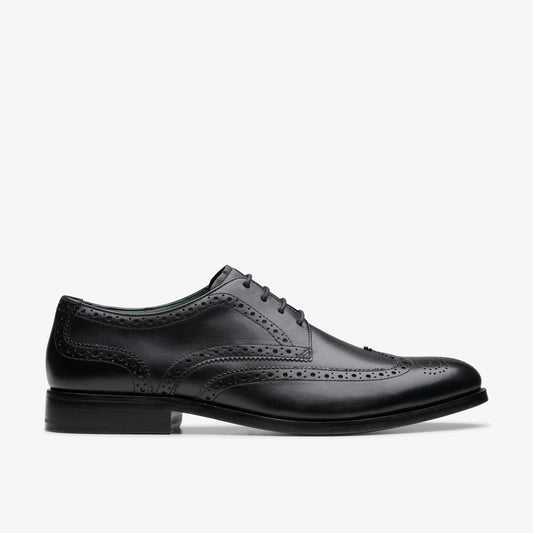 Zapatos De Vestir De La Marca Clarks  Para Hombre Modelo Craftjames Tip Black Leather En Color Negro
