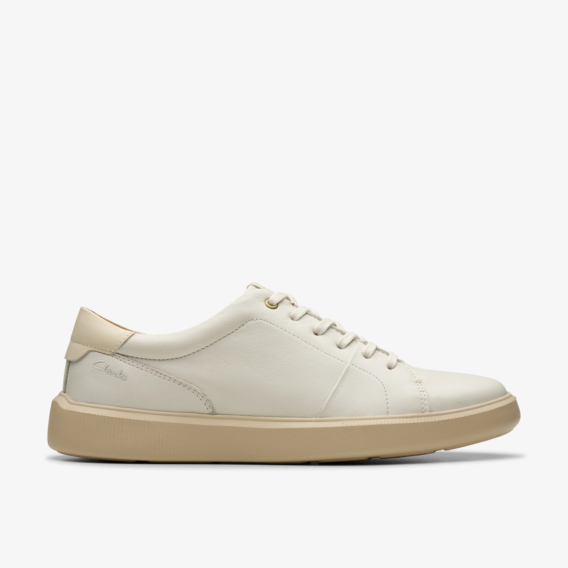 Zapatos Casual De La Marca Clarks  Para Hombre Modelo Brodin Lace White Leather En Color Blanco