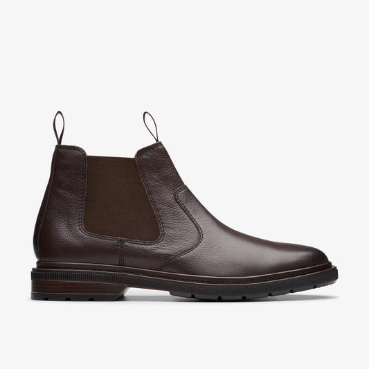 Botas De La Marca Clarks  Para Hombre Modelo Burchill Up Dark Brown Lea En Color Marrón