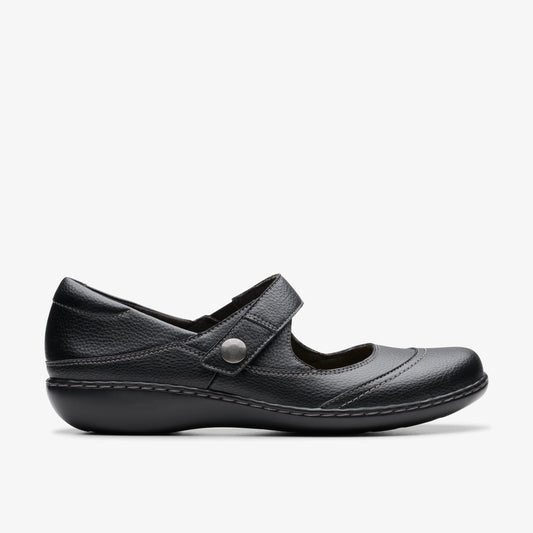 Zapatos Casual De La Marca Clarks  Para Mujer Modelo Ashland Elayne Black Tumbled En Color Negro