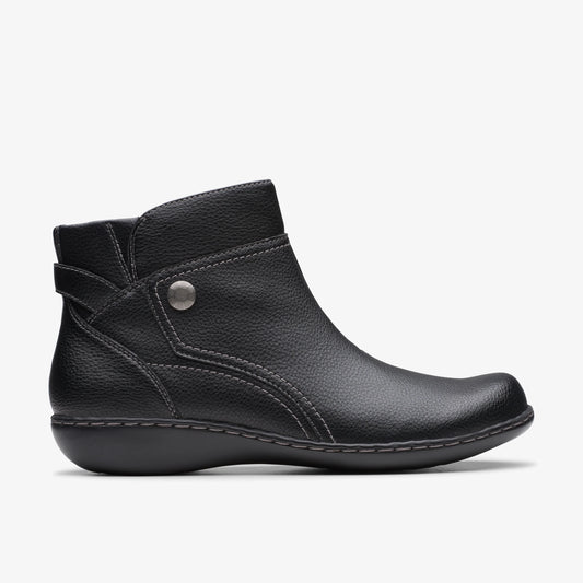 Botas De La Marca Clarks  Para Mujer Modelo Ashland Mabel Black Tumbled En Color Negro