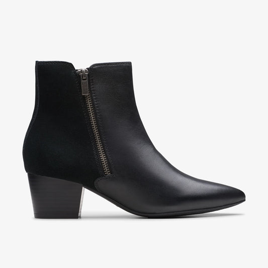 Botas De La Marca Clarks  Para Mujer Modelo Ellanie Vibe Black Leather En Color Negro