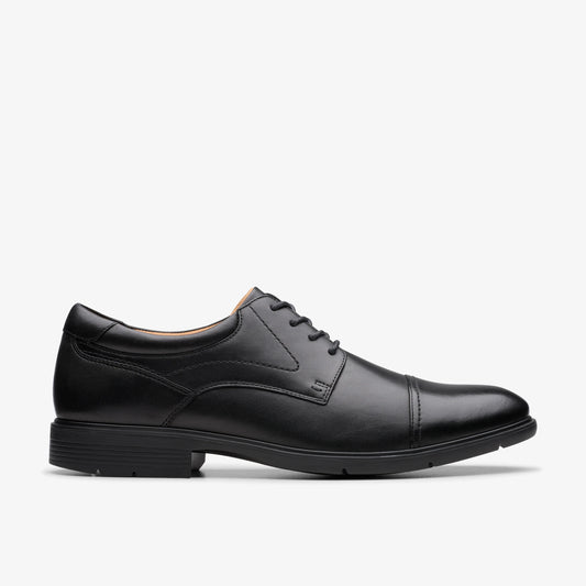 Zapatos De Vestir De La Marca Clarks  Para Hombre Modelo Eldredge Cap Black Leather En Color Negro