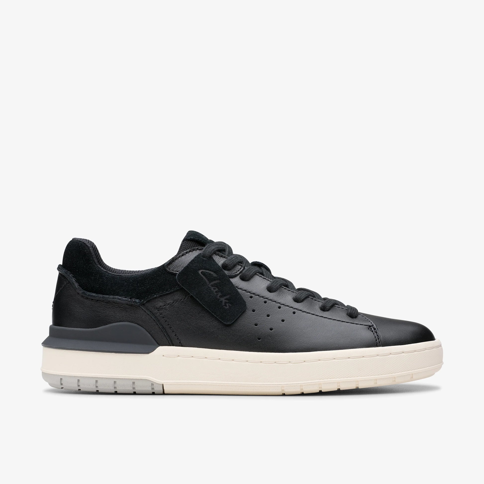 Sneakers De La Marca Clarks  Para Hombre Modelo Courtlite2 Run Black Leather En Color Negro
