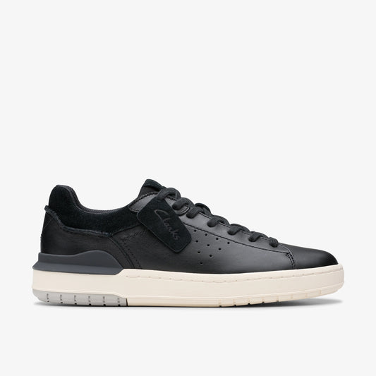 Sneakers De La Marca Clarks  Para Hombre Modelo Courtlite2 Run Black Leather En Color Negro
