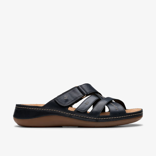 Sandalias De La Marca Clarks  Para Mujer Modelo Cecily Slide Black Leather En Color Negro