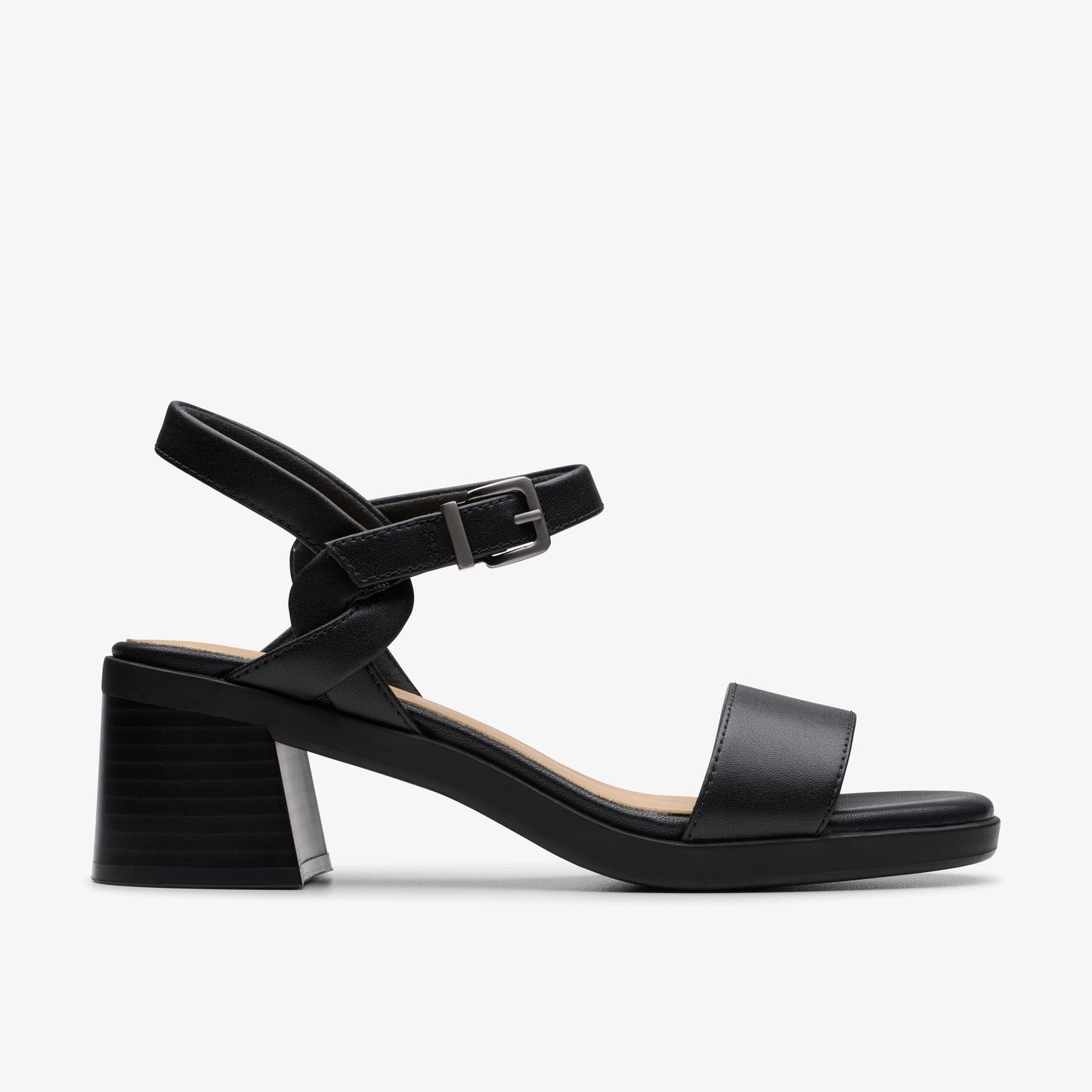 Sandalias De La Marca Clarks  Para Mujer Modelo Jaylan Ray Black Leather En Color Negro