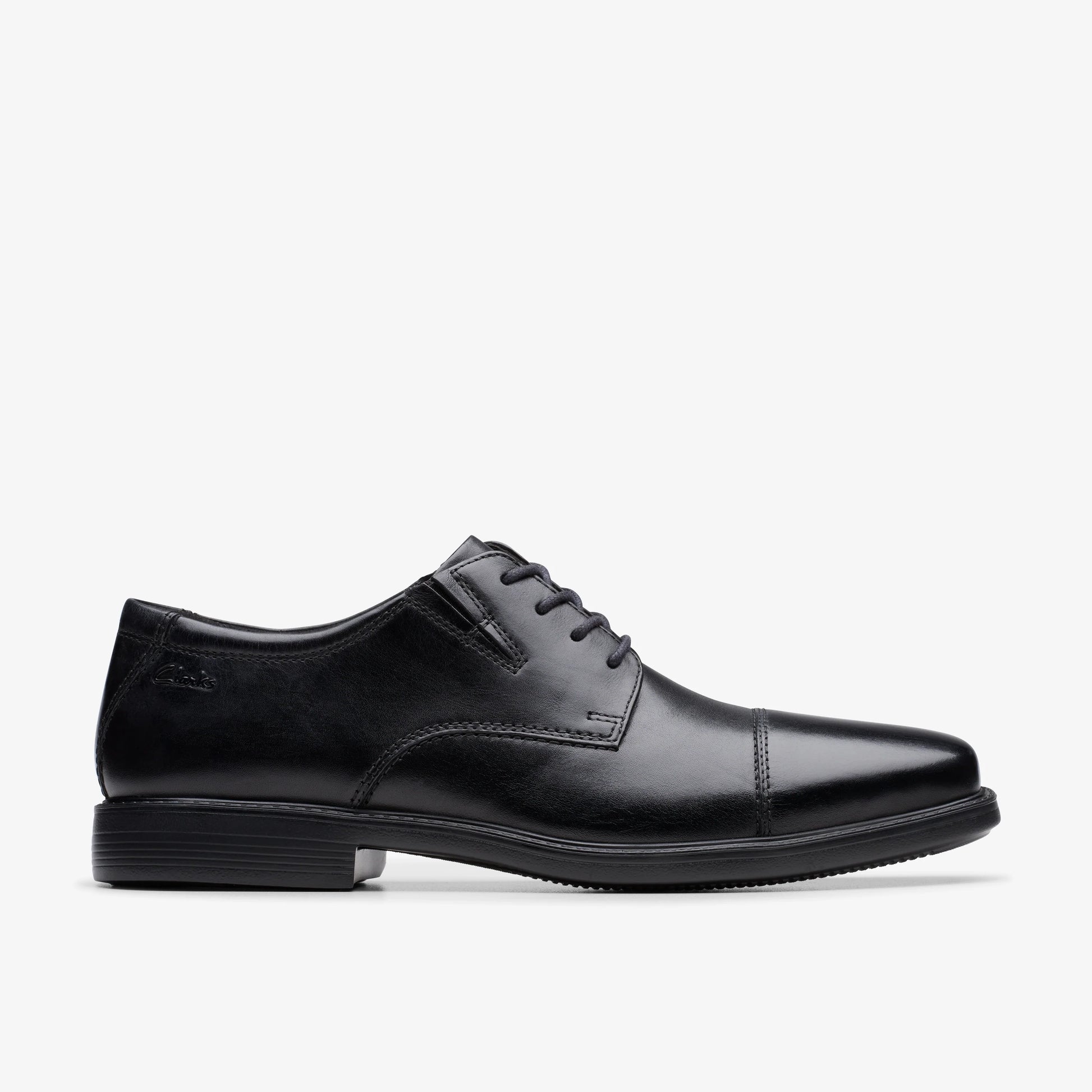 Zapatos De Vestir De La Marca Clarks  Para Hombre Modelo Cosgrove Cap Black Leather En Color Negro
