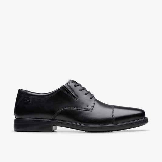 Zapatos De Vestir De La Marca Clarks  Para Hombre Modelo Cosgrove Cap Black Leather En Color Negro