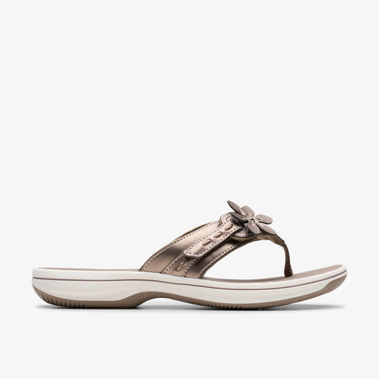 Sandalias De La Marca Clarks  Para Mujer Modelo Breeze Opal H Pewter En Color Plateado