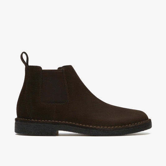 Botas De La Marca Clarks  Para Hombre Modelo Desert Chelsea Dark Brown Suede En Color Marrón