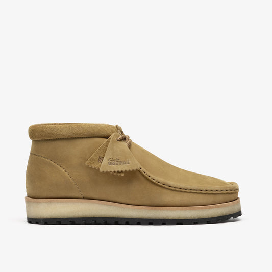 Botas De La Marca Clarks  Para Hombre Modelo Wallabee Scout Oakmoss Nubuck En Color Beige