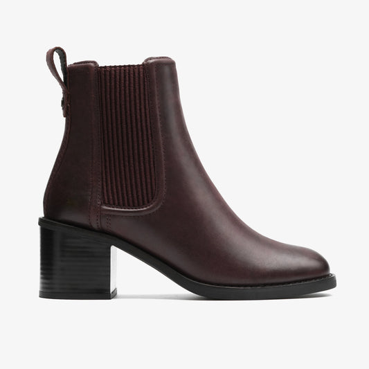 Botas De La Marca Clarks  Para Mujer Modelo Chamberly Top Merlot Leather En Color Rojo