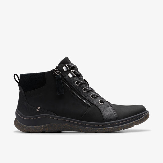 Botas De La Marca Clarks  Para Mujer Modelo Orlene Top Wp Black Nubuck En Color Negro