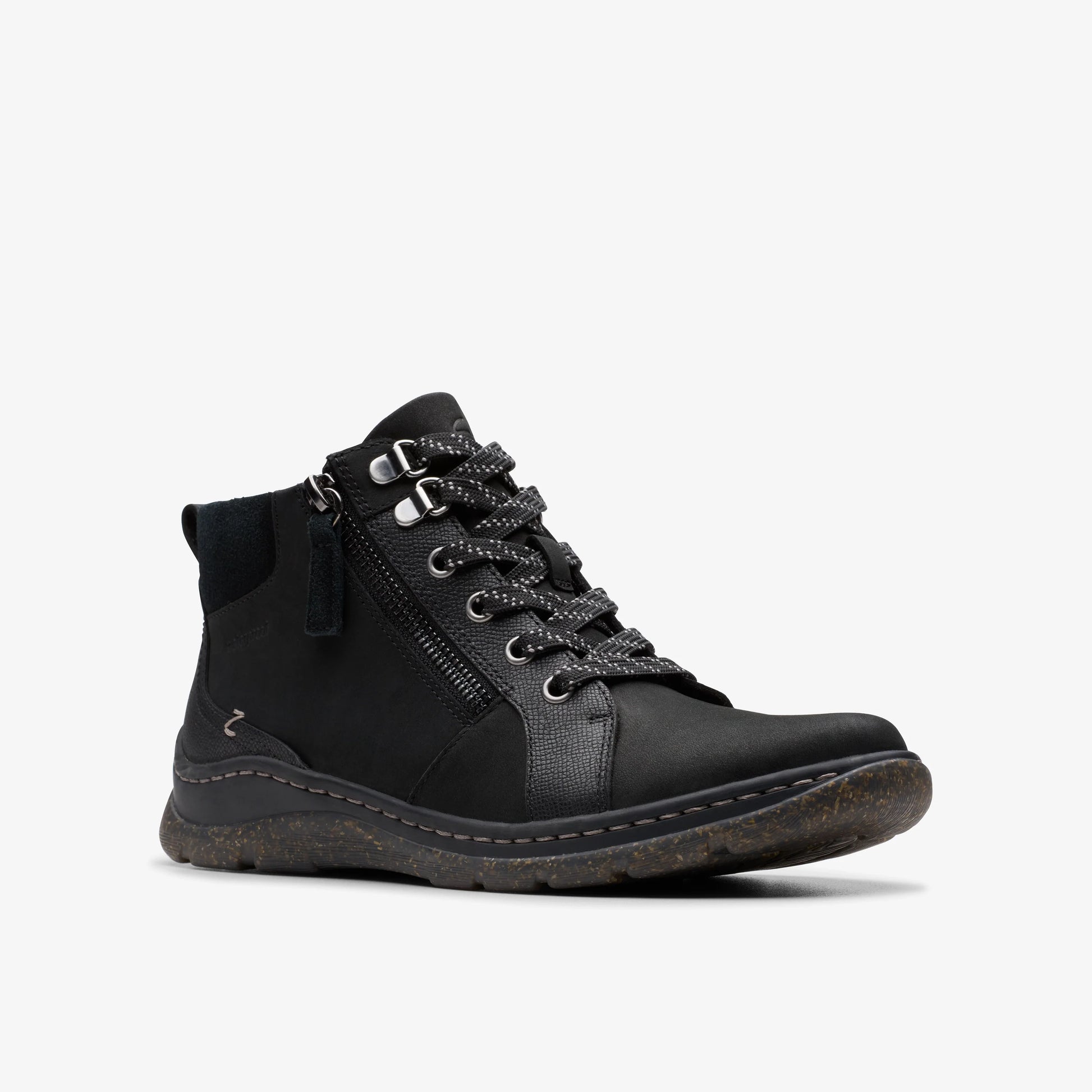 Botas De La Marca Clarks  Para Mujer Modelo Orlene Top Wp Black Nubuck En Color Negro