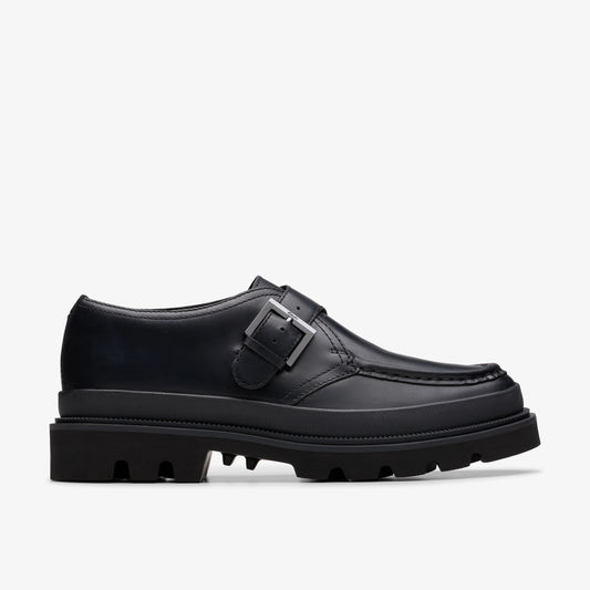 CLARKS | ZAPATOS CASUAL | HOMBRE | BADELL MONK BLACK LEATHER | NEGRO