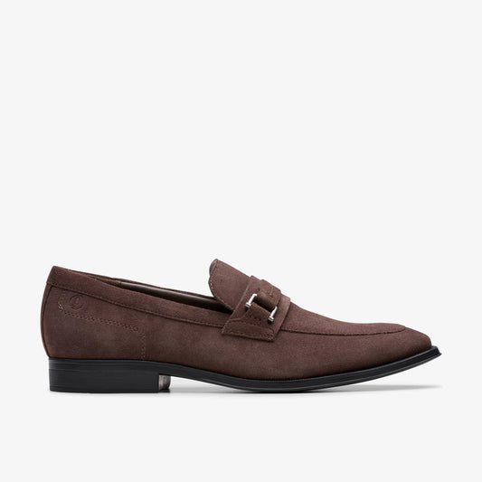 Zapatos De Vestir De La Marca Clarks  Para Hombre Modelo Paulton Lo Dark Brown Suede En Color Marrón