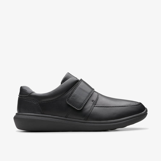 Sneakers De La Marca Clarks  Para Hombre Modelo Watchet Strap Black Leather En Color Negro