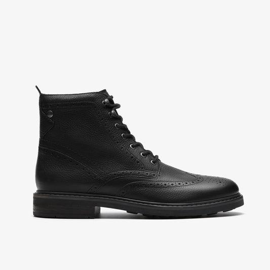 Botas De La Marca Clarks  Para Hombre Modelo Newford Lacebt Black Leather En Color Negro