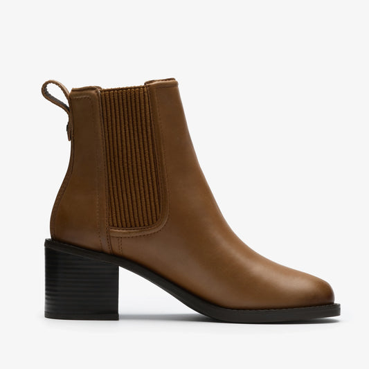 Botas De La Marca Clarks  Para Mujer Modelo Chamberly Top Tan Leather En Color Marrón