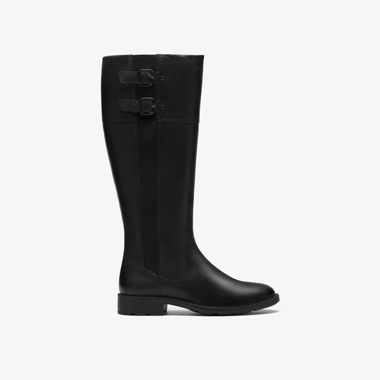 Botas De La Marca Clarks  Para Mujer Modelo Adalynn Hope Black Leather En Color Negro