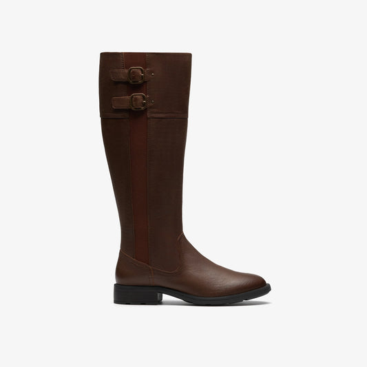 Botas De La Marca Clarks  Para Mujer Modelo Adalynn Hope British Tan Lea En Color Marrón