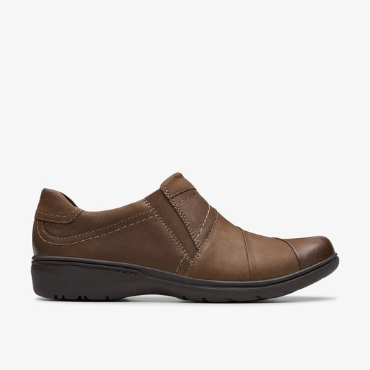Zapatos Casual De La Marca Clarks  Para Mujer Modelo Carleigh Abby Mushroom Nubuck En Color Gris