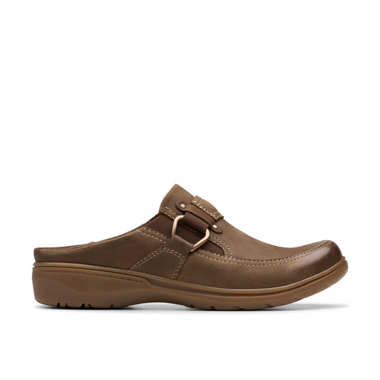 Zapatos Casual De La Marca Clarks  Para Mujer Modelo Carleigh Viola Mushroom Nubuck En Color Gris