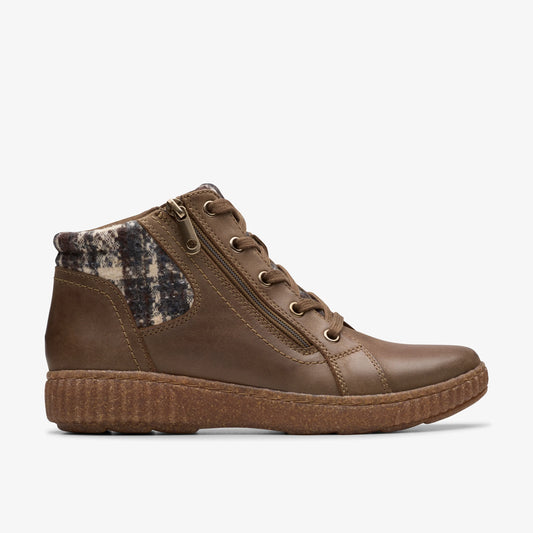 Botas De La Marca Clarks  Para Mujer Modelo Caroline Spice Mushroom Leather En Color Gris