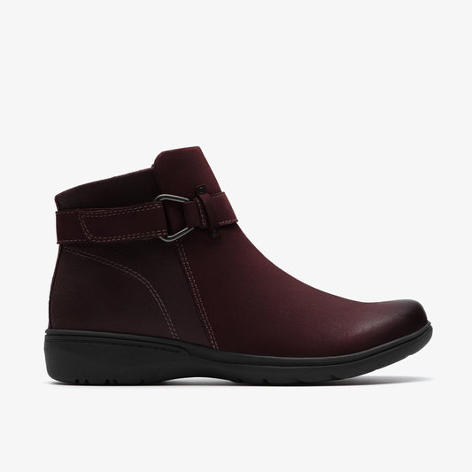 Botas De La Marca Clarks  Para Mujer Modelo Carleigh Drift Merlot Combi En Color Rojo