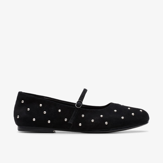CLARKS | BAILARINAS | MUJER | LIVIA STUD BLACK SUEDE | NEGRO