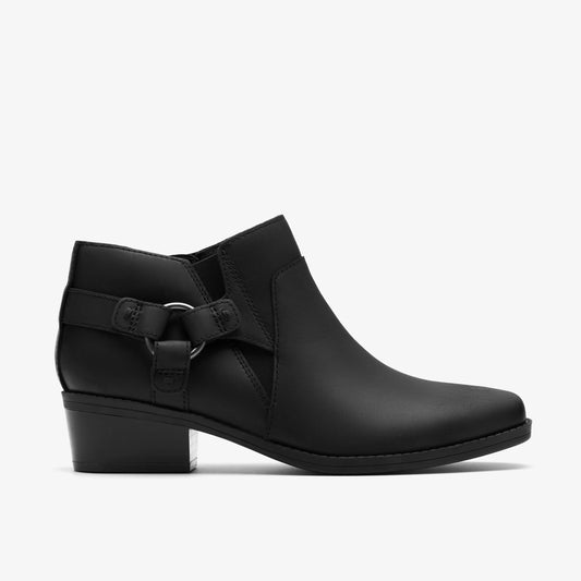 Botas De La Marca Clarks  Para Mujer Modelo Danyelle Gema Black Oily Lea En Color Negro