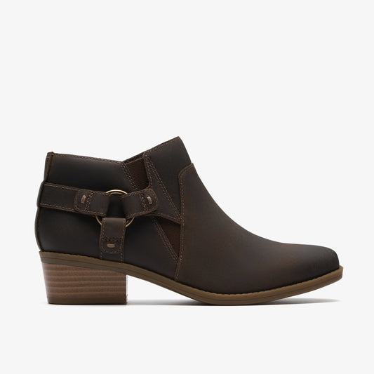 Botas De La Marca Clarks  Para Mujer Modelo Danyelle Gema Taupe Oily Lea En Color Beige