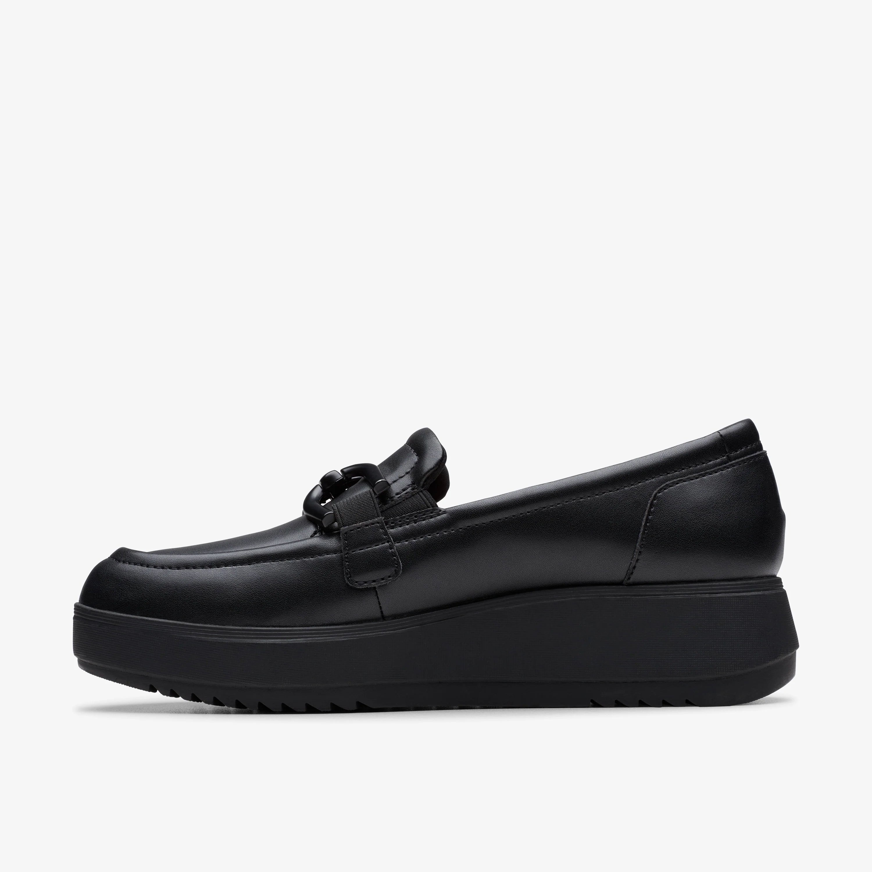 Zapatos Casual De La Marca Clarks  Para Mujer Modelo Zylah Top Black Leather En Color Negro