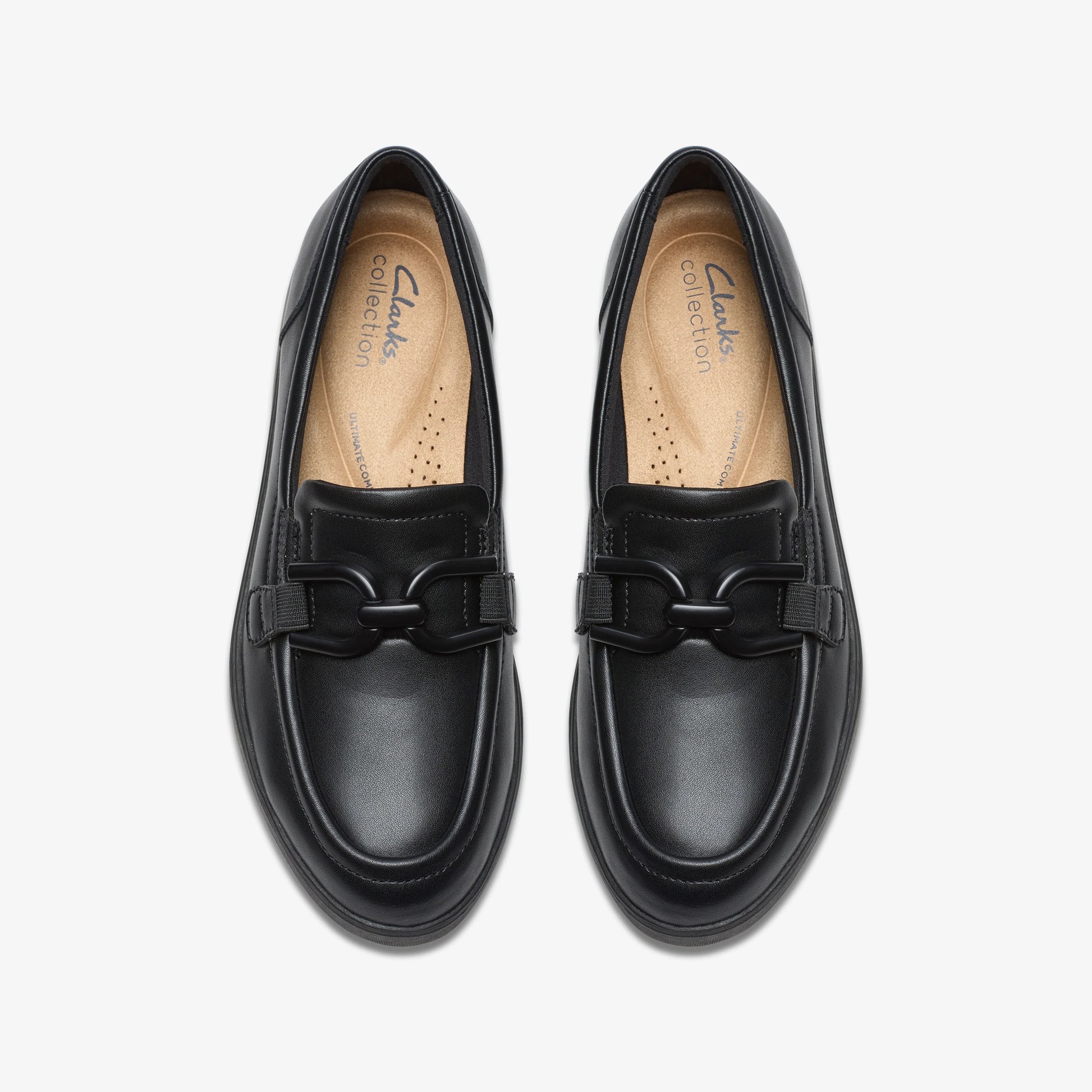 Zapatos Casual De La Marca Clarks  Para Mujer Modelo Zylah Top Black Leather En Color Negro