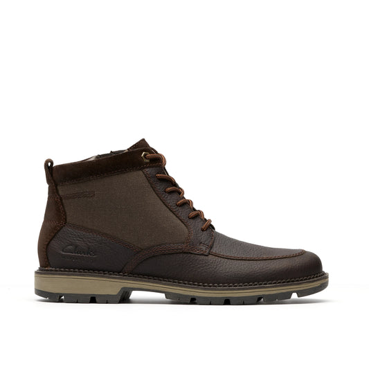 Botas De La Marca Clarks  Para Hombre Modelo Maplewalk Rise Dark Brown Lea En Color Marrón