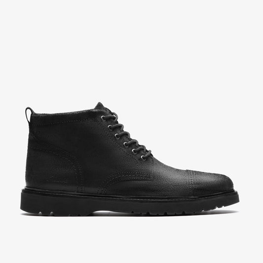 Botas De La Marca Clarks  Para Hombre Modelo Weltridge Zip Black Waxy En Color Negro