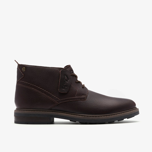 Botas De La Marca Clarks  Para Hombre Modelo Newford Mid Wp Brown Wlined Lea En Color Marrón