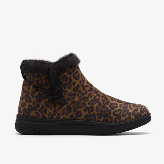 Botas De La Marca Clarks  Para Mujer Modelo Breeze Fur Leopard Print En Color Animal Print