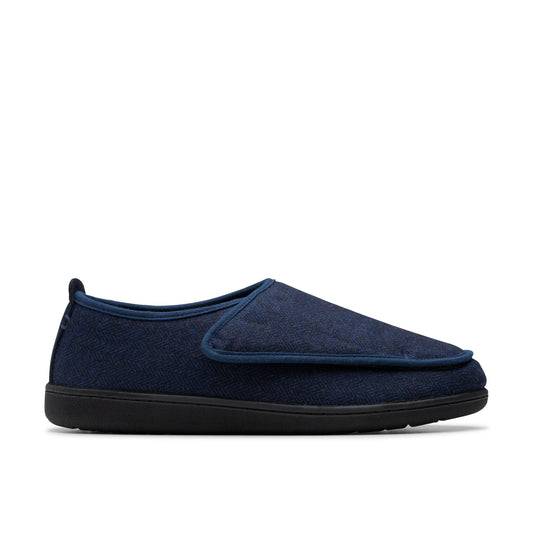 Zapatillas Del Hogar De La Marca Clarks  Para Hombre Modelo King Riptape Navy Interest En Color Azul